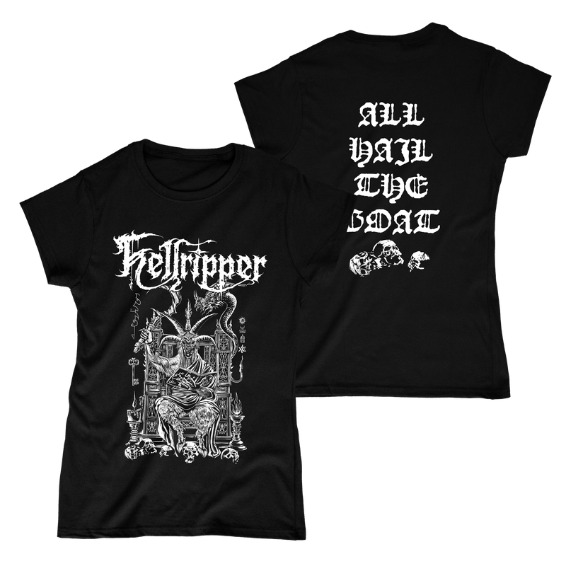 Goat Ripper Bandmerch Goat King Girlie T-shirt – Torn from the Grave EU/UK