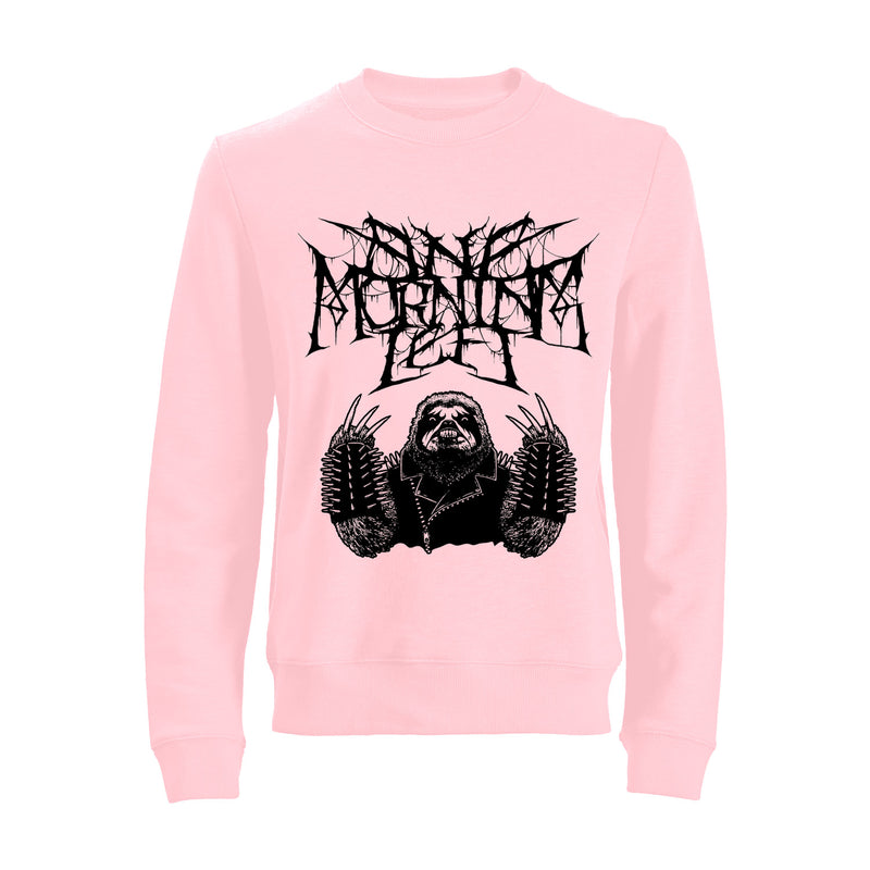One Morning Left - Black Metal Sloth Pink Edition Sweat Shirt