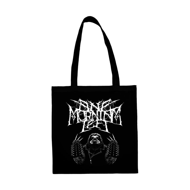 One Morning Left - Black Metal Sloth Tote Bag