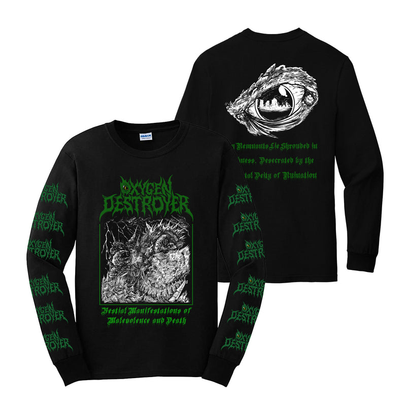 Oxygen Destroyer - Bestial Manifestations of Malevolence and Death Long Sleeve T-Shirt